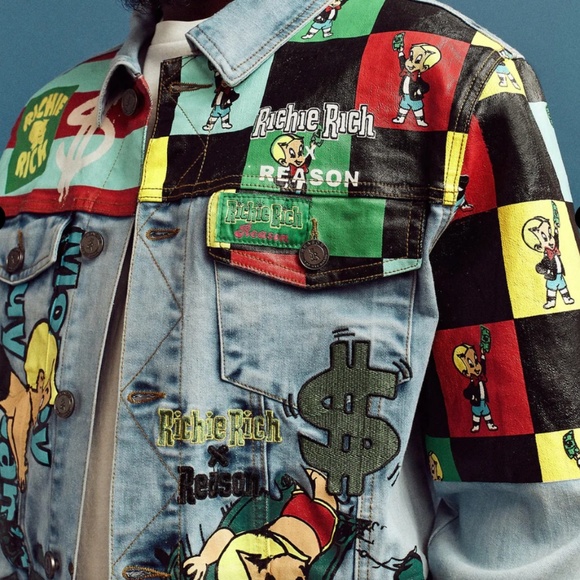 Ca$h Money Baller Richie Rich Lite Wash Denim Jean Jacket Hustlin' Adult Med NWT
